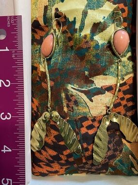 Ulla Johnson coral and gold earrings. Never worn.